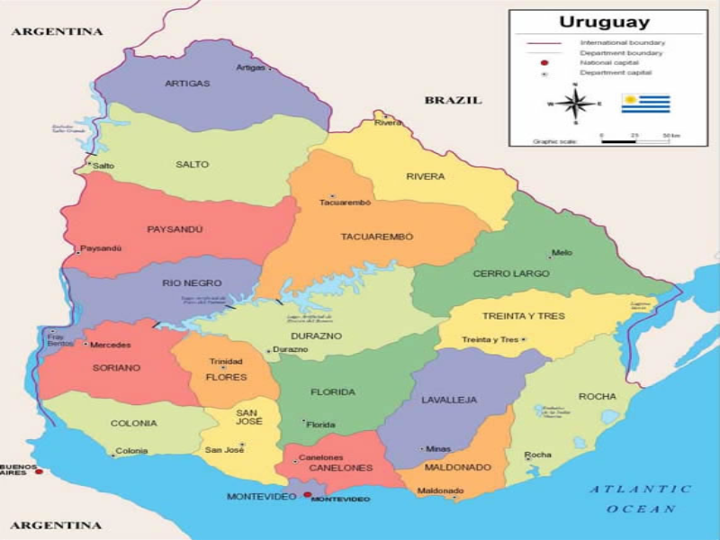 MAPA POLÍTICO DE URUGUAY puzzle