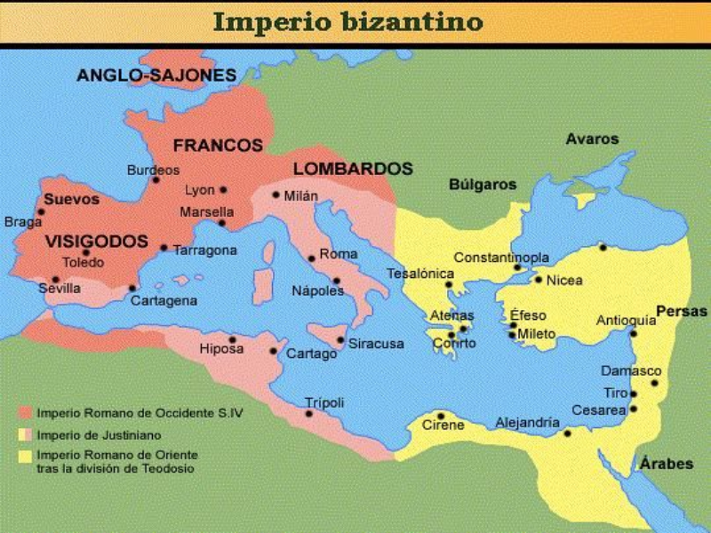 Mapa del imperio bizantino en la edad media  puzzle