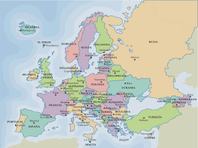 MAP OF EUROPE puzzle
