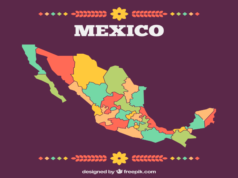 Mapa interativo de la República Mexicana puzzle