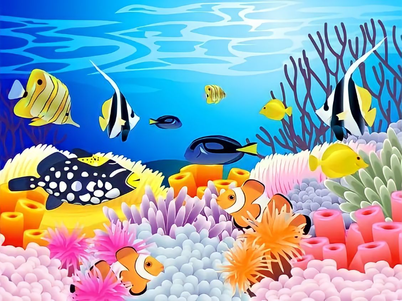 ecosistema acuático de arrecife de coral puzzle