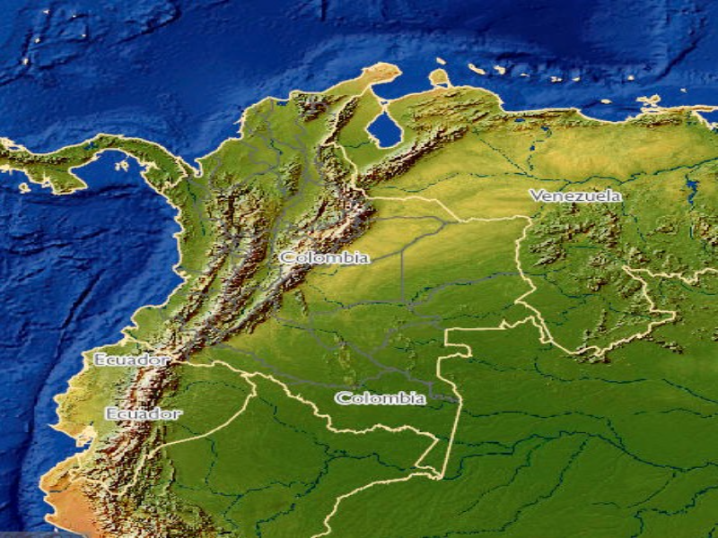 Mapa satelital de Colombia puzzle